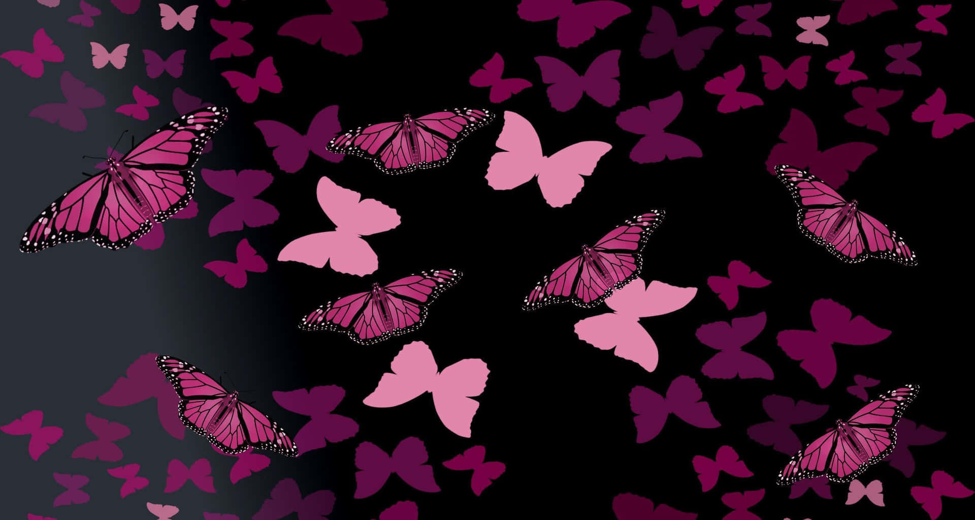 Mysterious Dark Butterfly Background