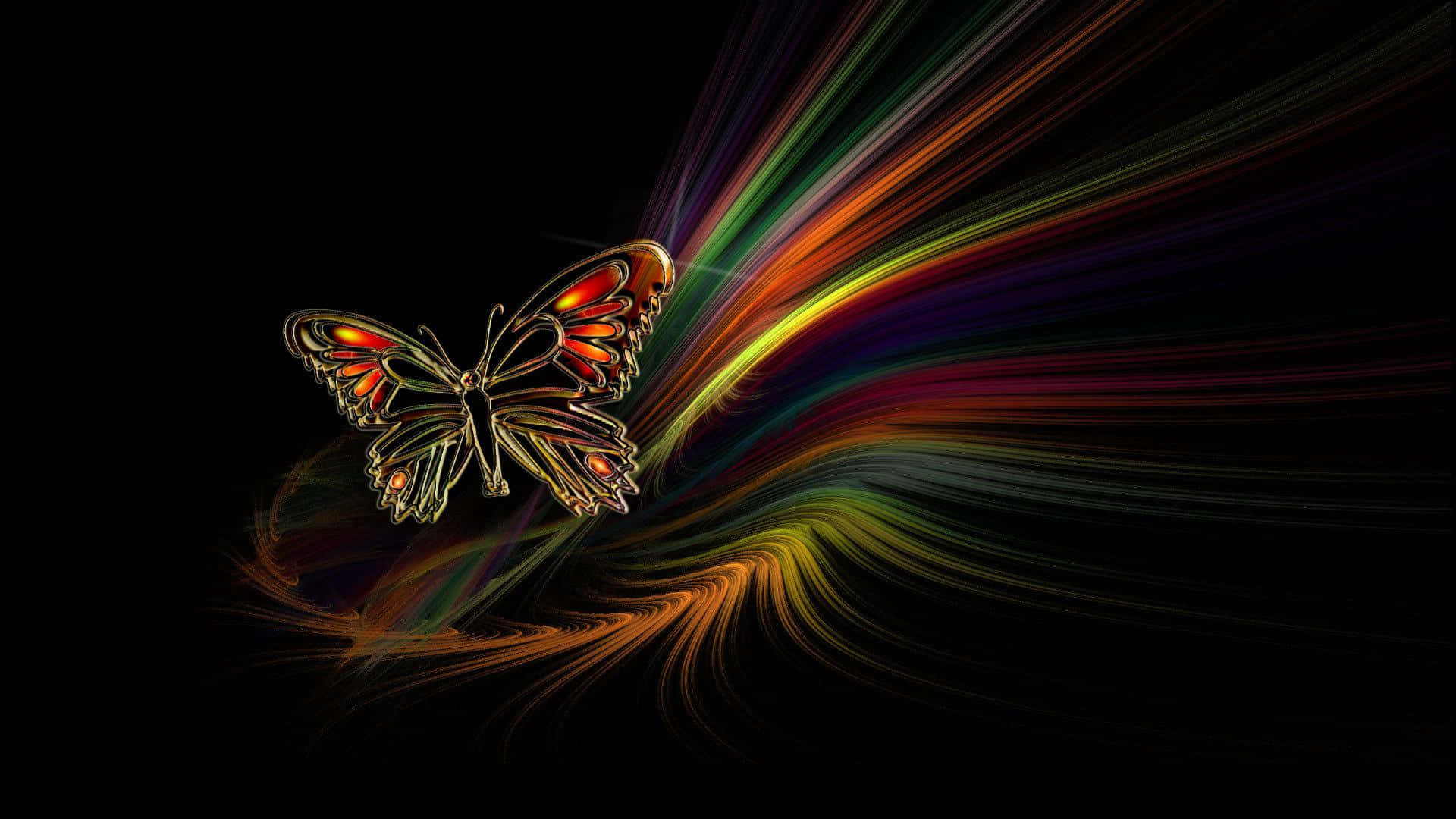 Mysterious Dark Butterfly On A Moody Background Background