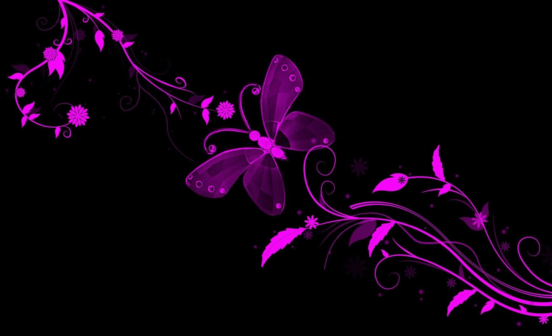 Mysterious Dark Butterfly On Abstract Background Background