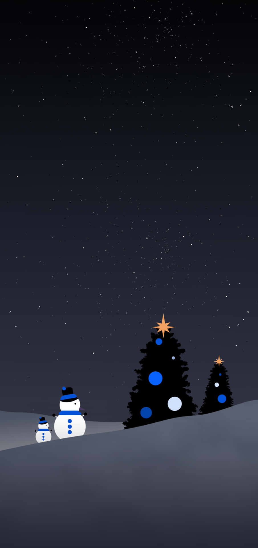 Mysterious Dark Christmas Scene Background