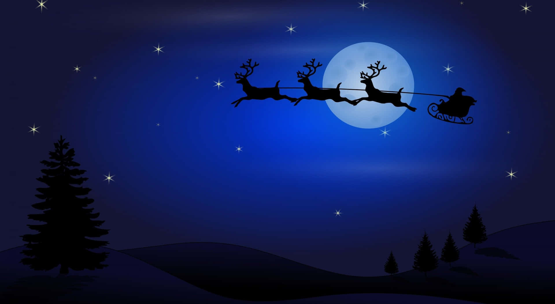 Mysterious Dark Christmas Scenery Background