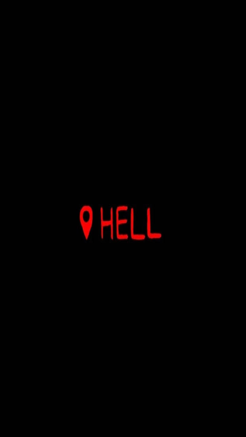 Mysterious Dark Devil In Hell Background