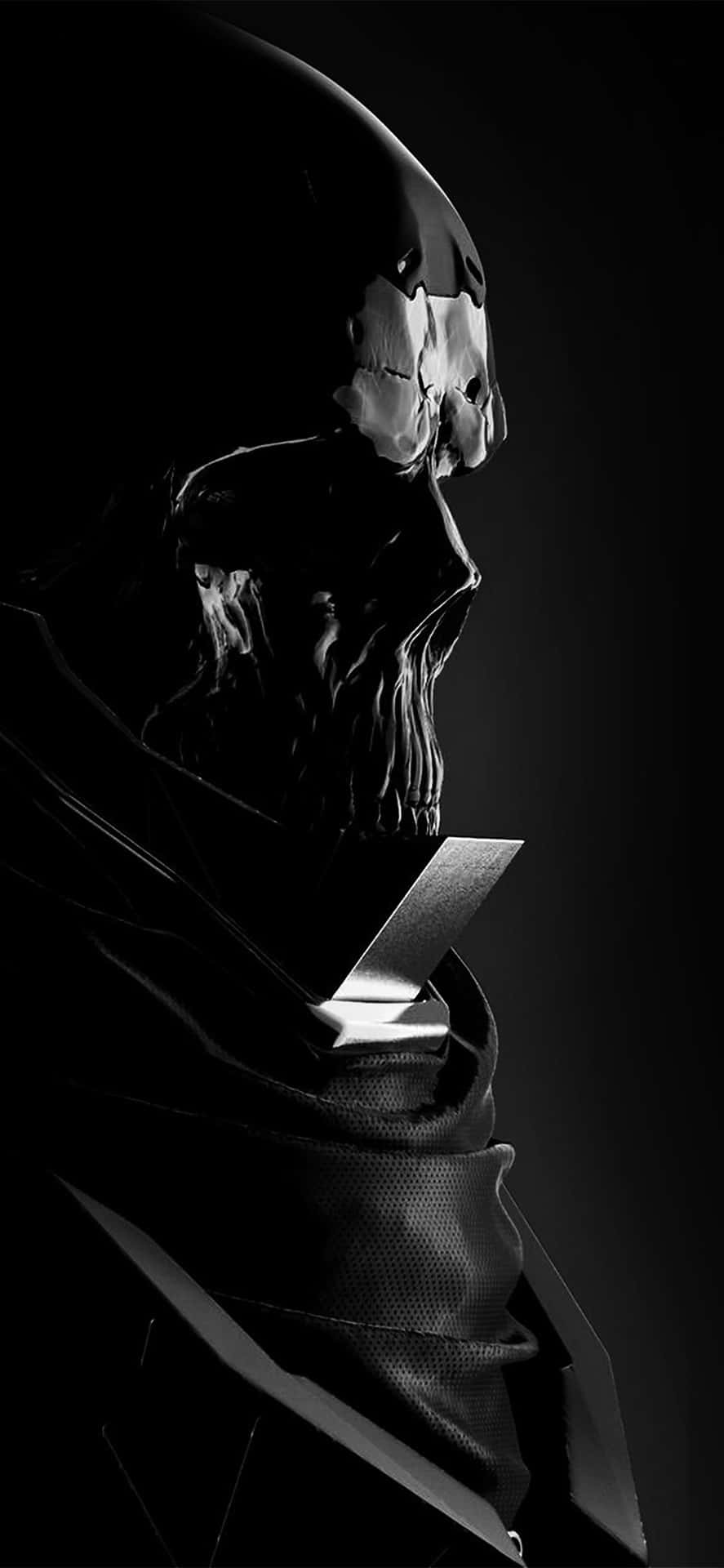 Mysterious_ Figure_ Holding_i Phone Background