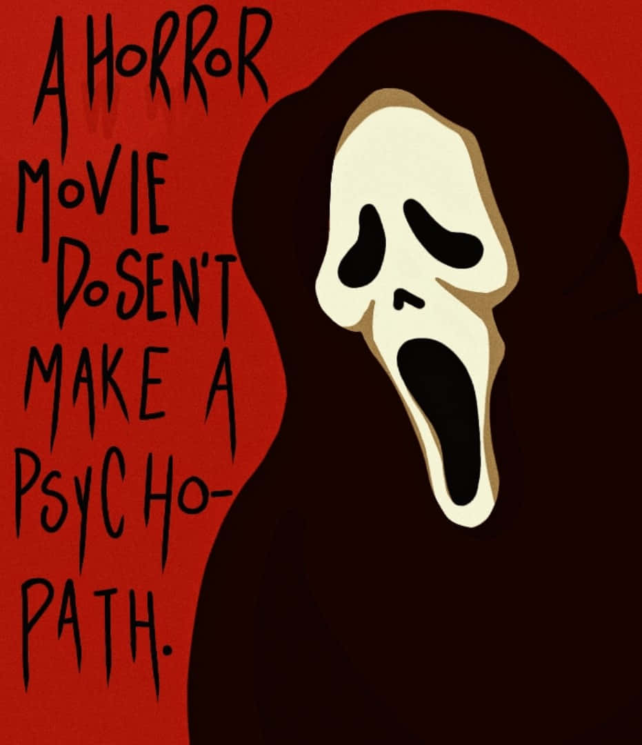 Mysterious Ghostface In An Aesthetic Glow Background