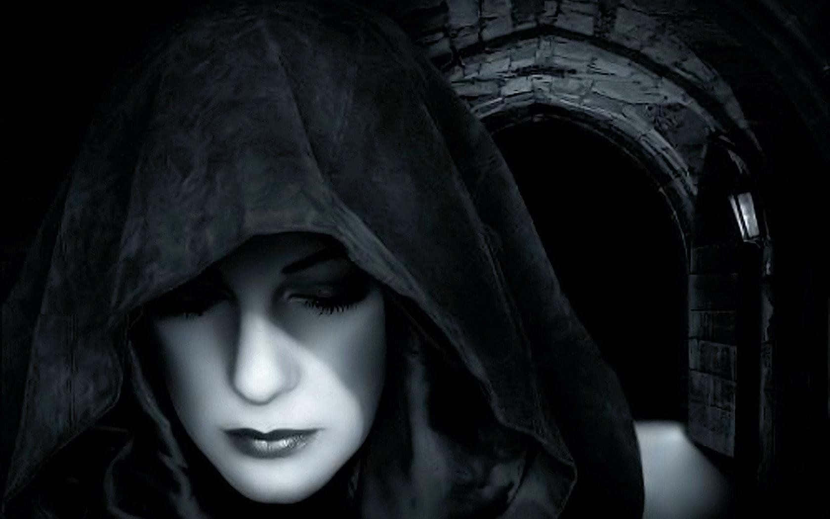 Mysterious Gothic Castle In Moonlight Background