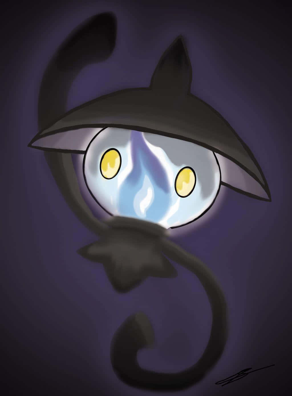Mysterious Lampent Illuminating Nightscape Background