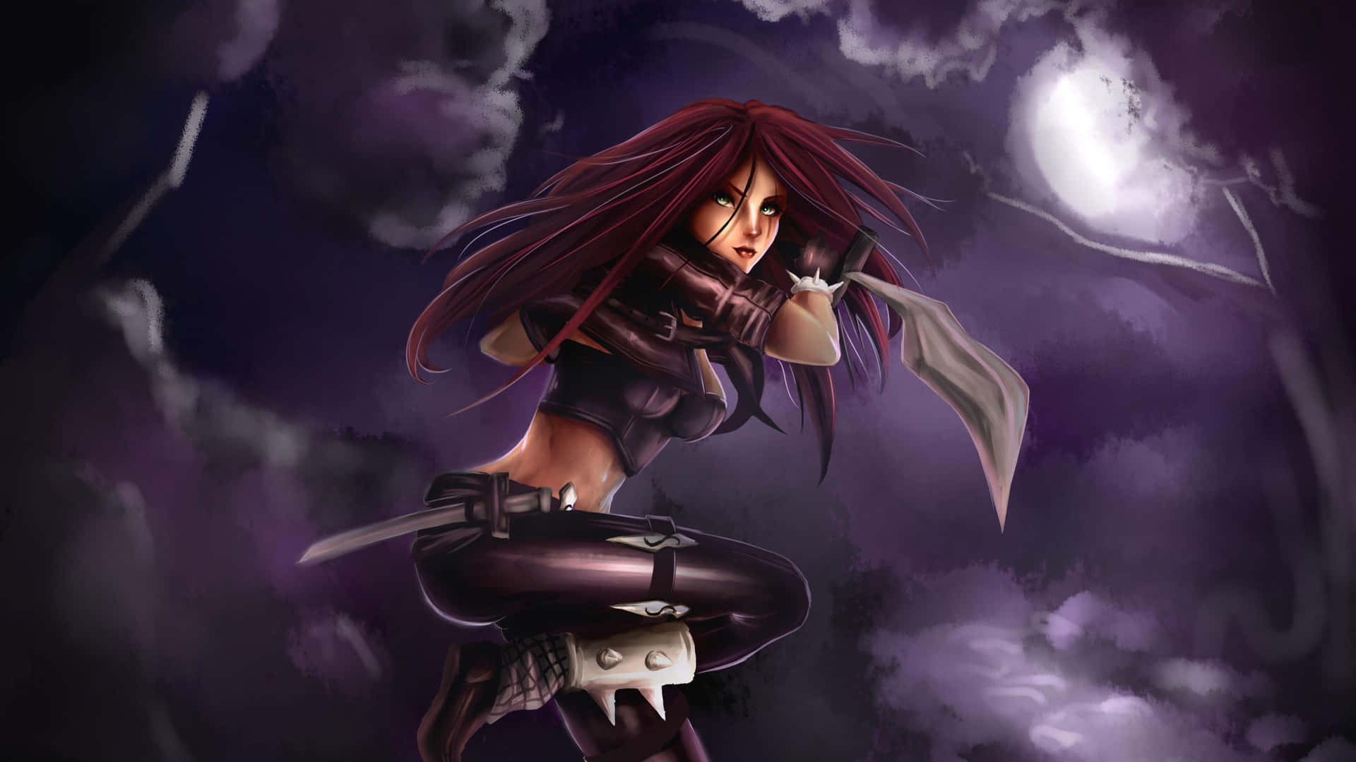 Mysterious_ Night_ Assassin_ Katarina Background