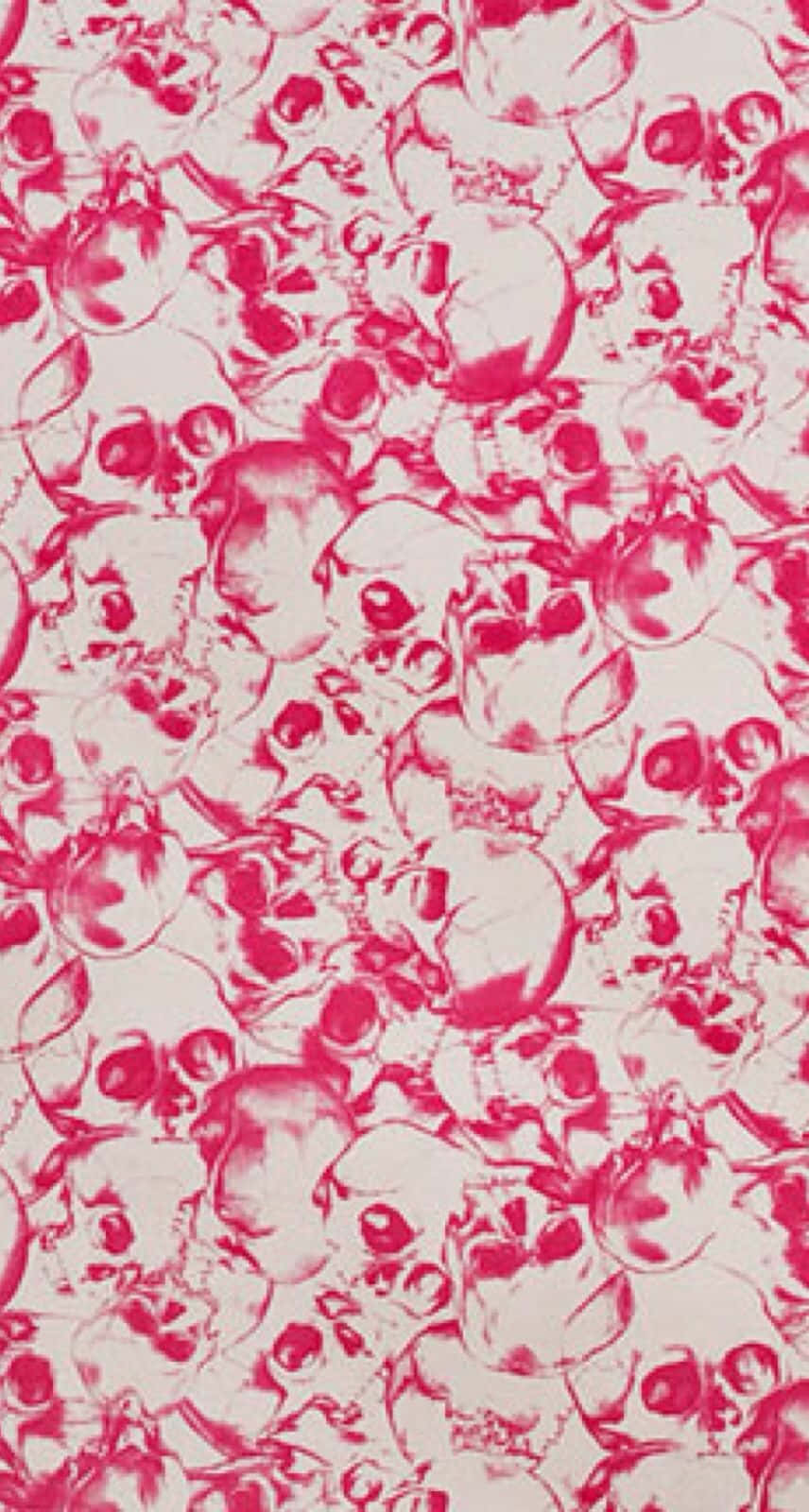 Mysterious Pink Skull On A Velvety Backdrop Background