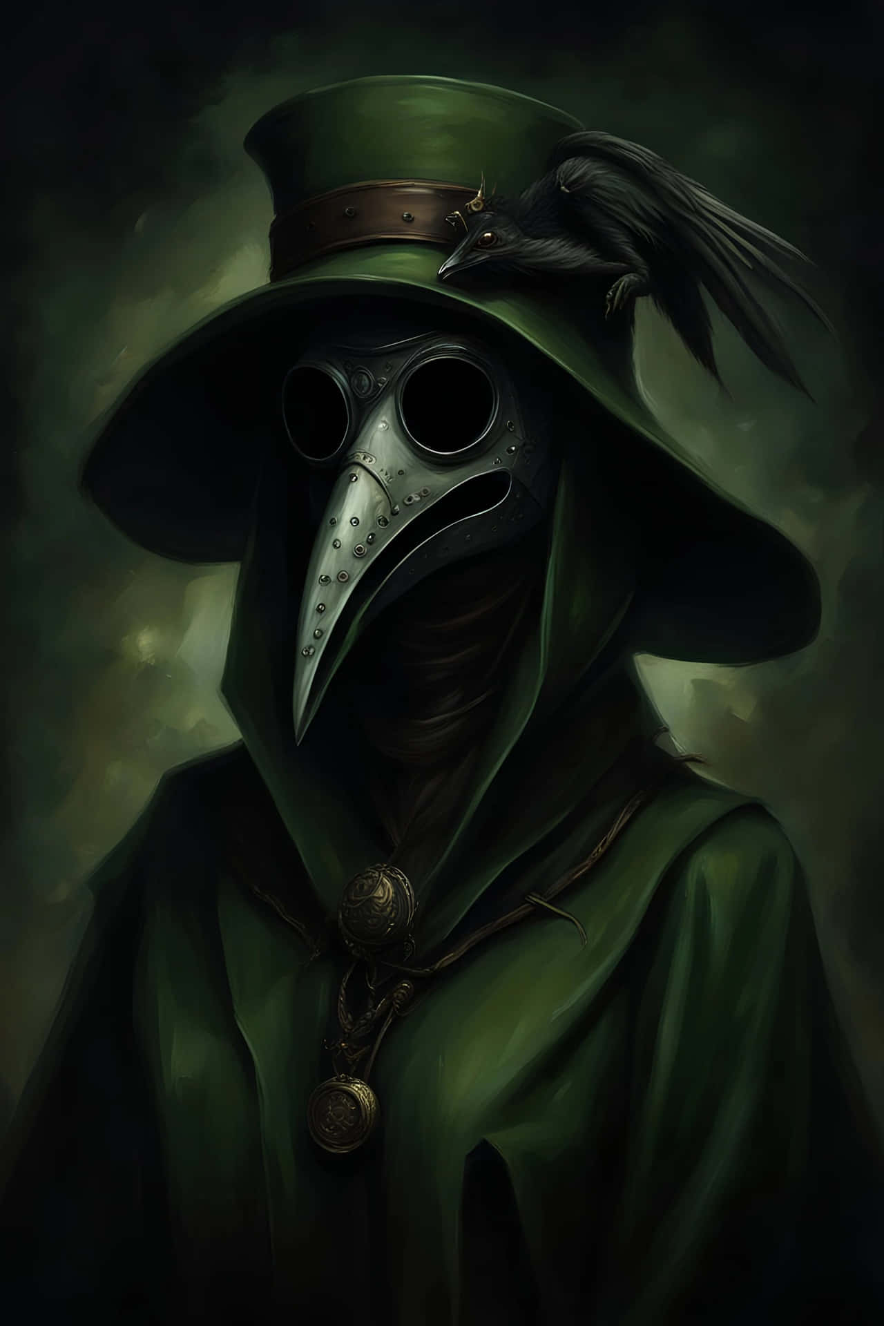 Mysterious Plague Doctor Artwork Background