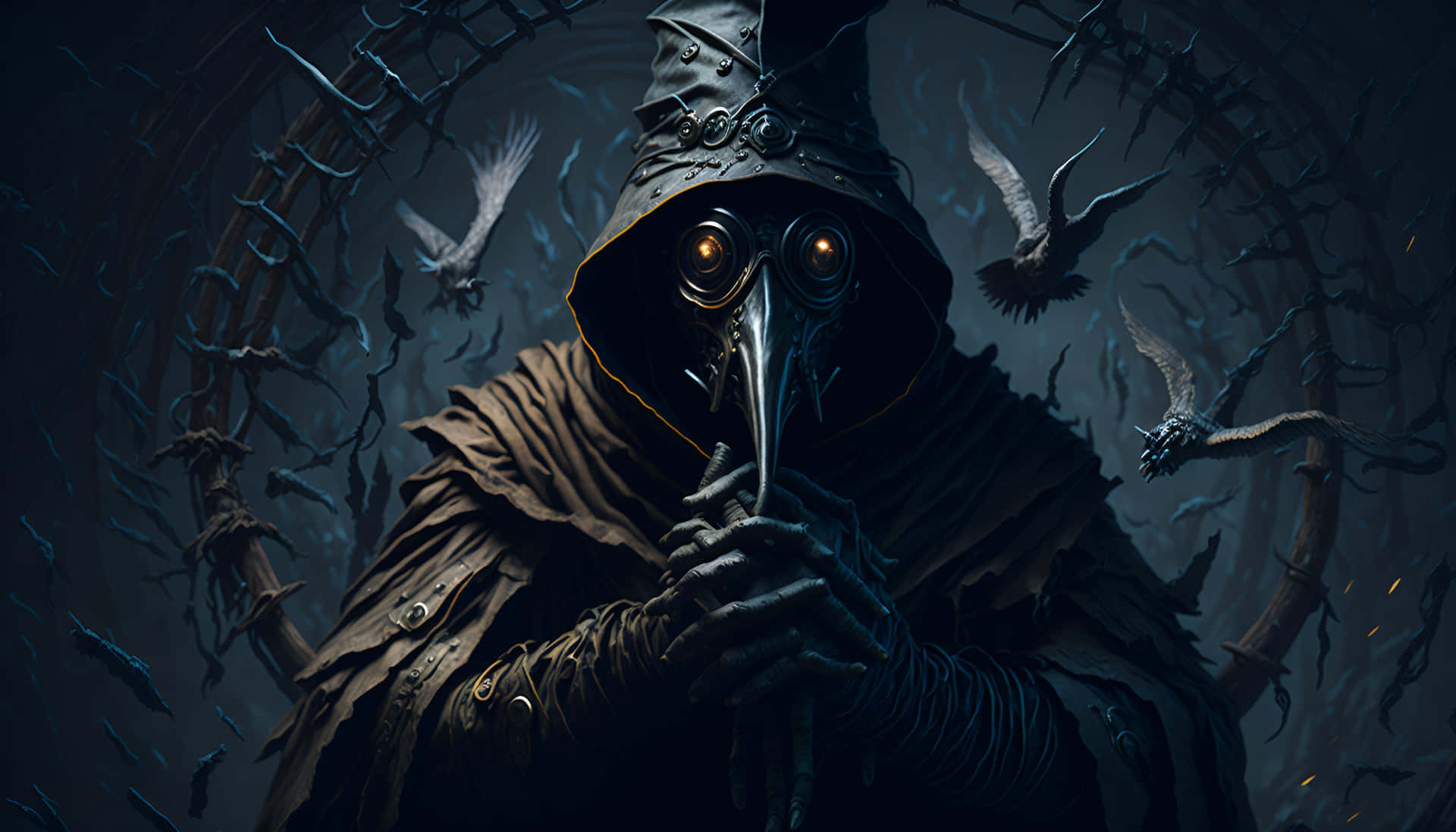Mysterious Plague Doctorin Dark Setting.jpg Background