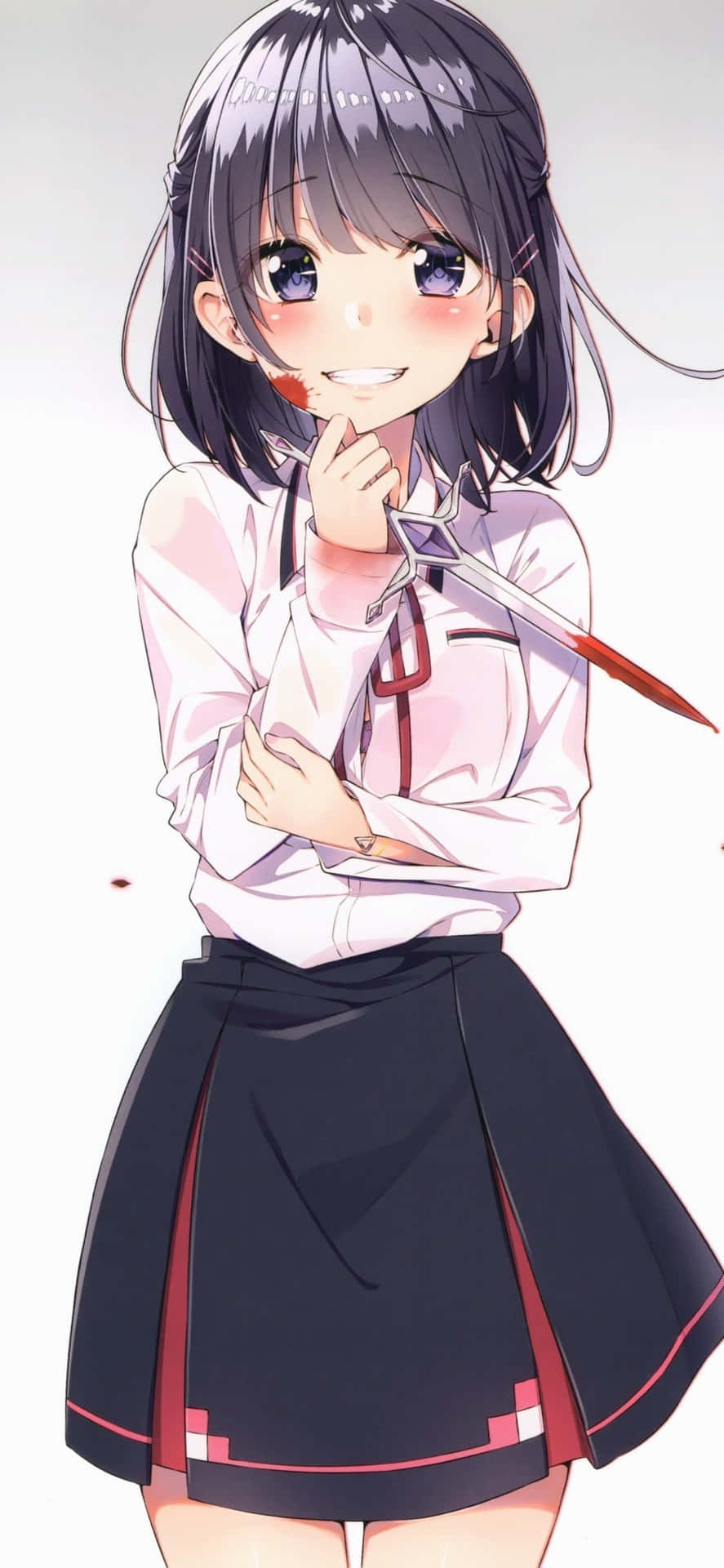 Mysterious Psycho Anime Girl Background