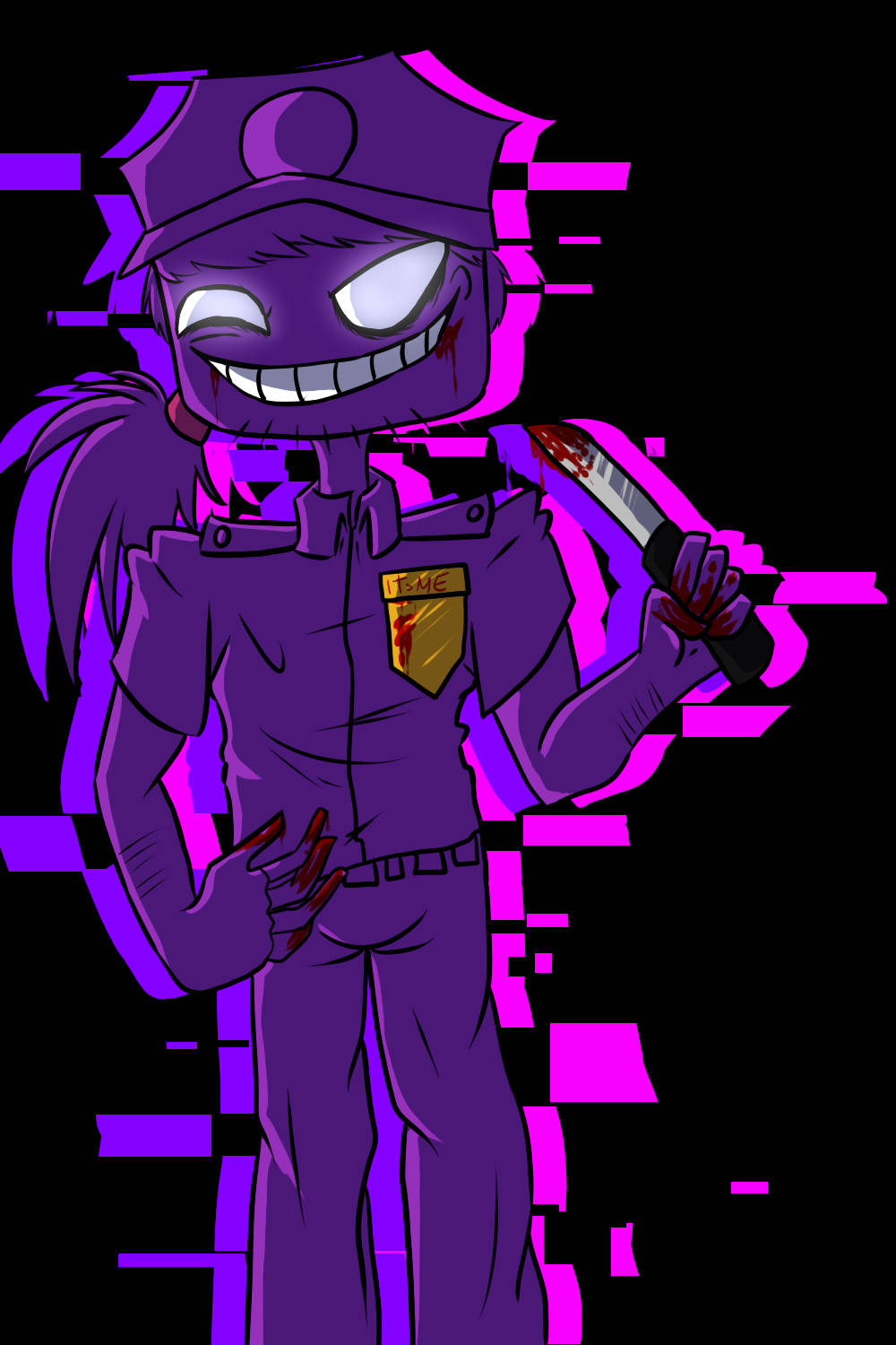 Mysterious Purple Guy With Knife Background