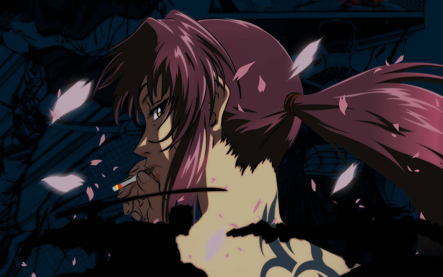 Mysterious Revy Cherry Blossom Background
