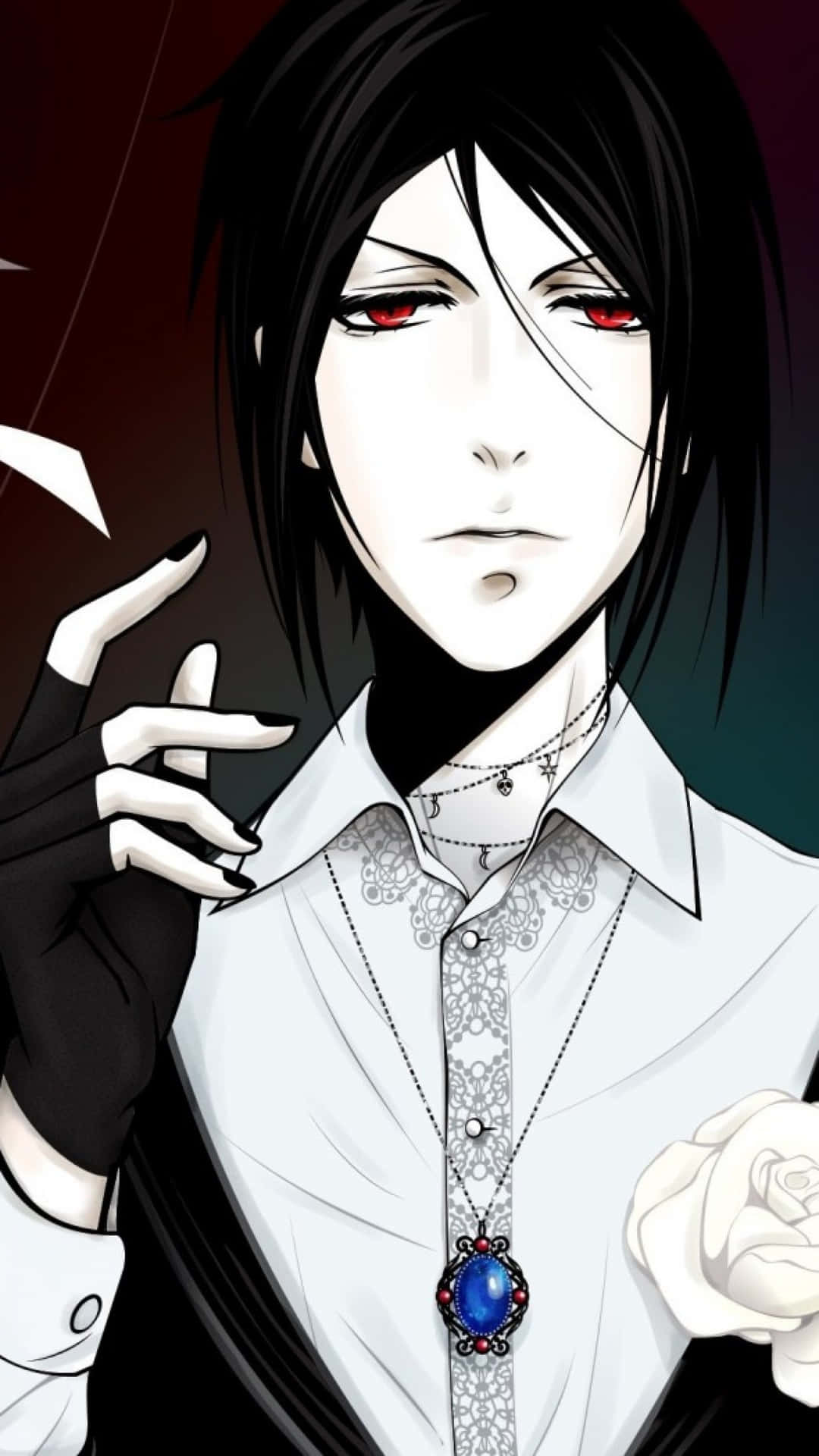 Mysterious Sebastian Michaelis In Action Background