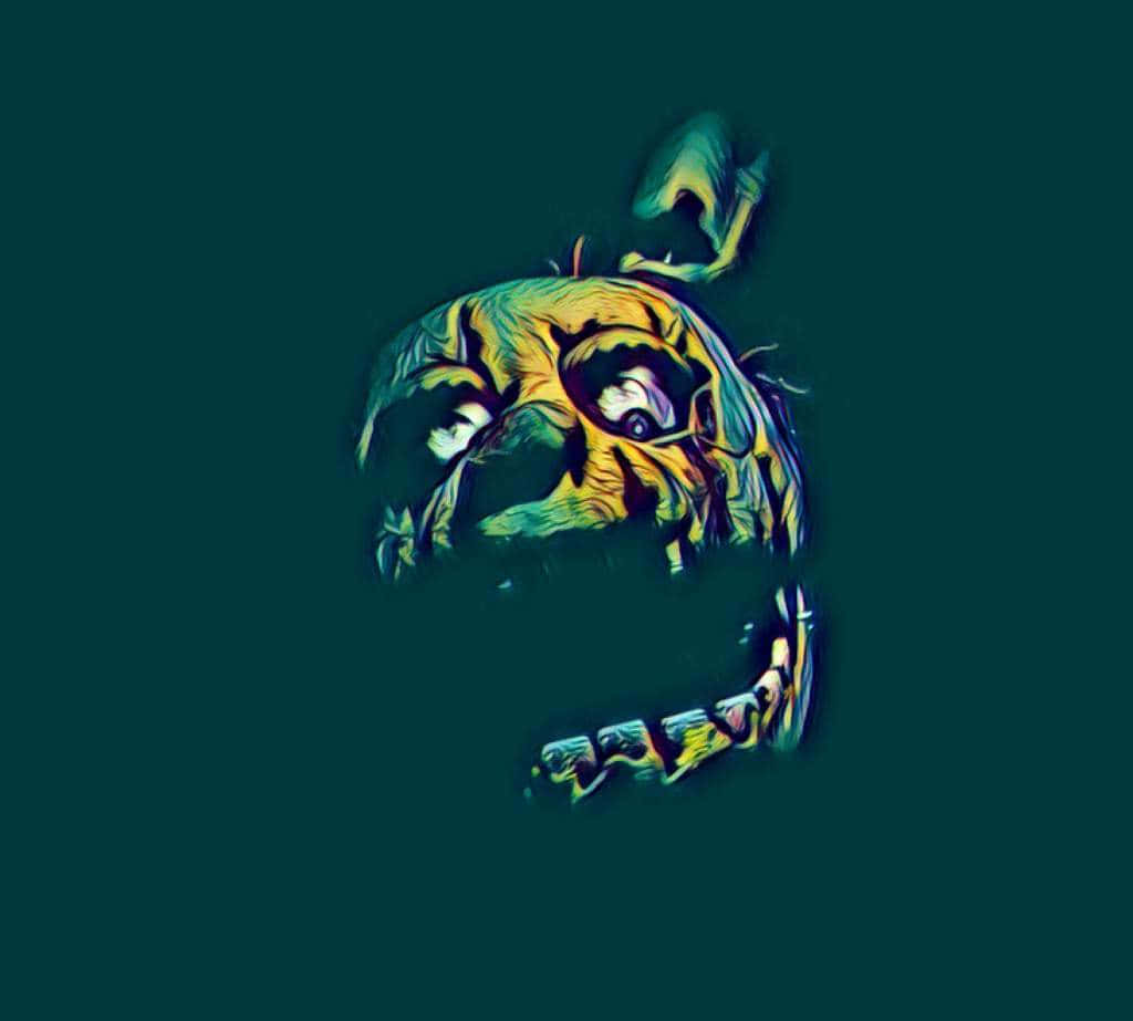 Mysterious Springtrap In The Darkness Background