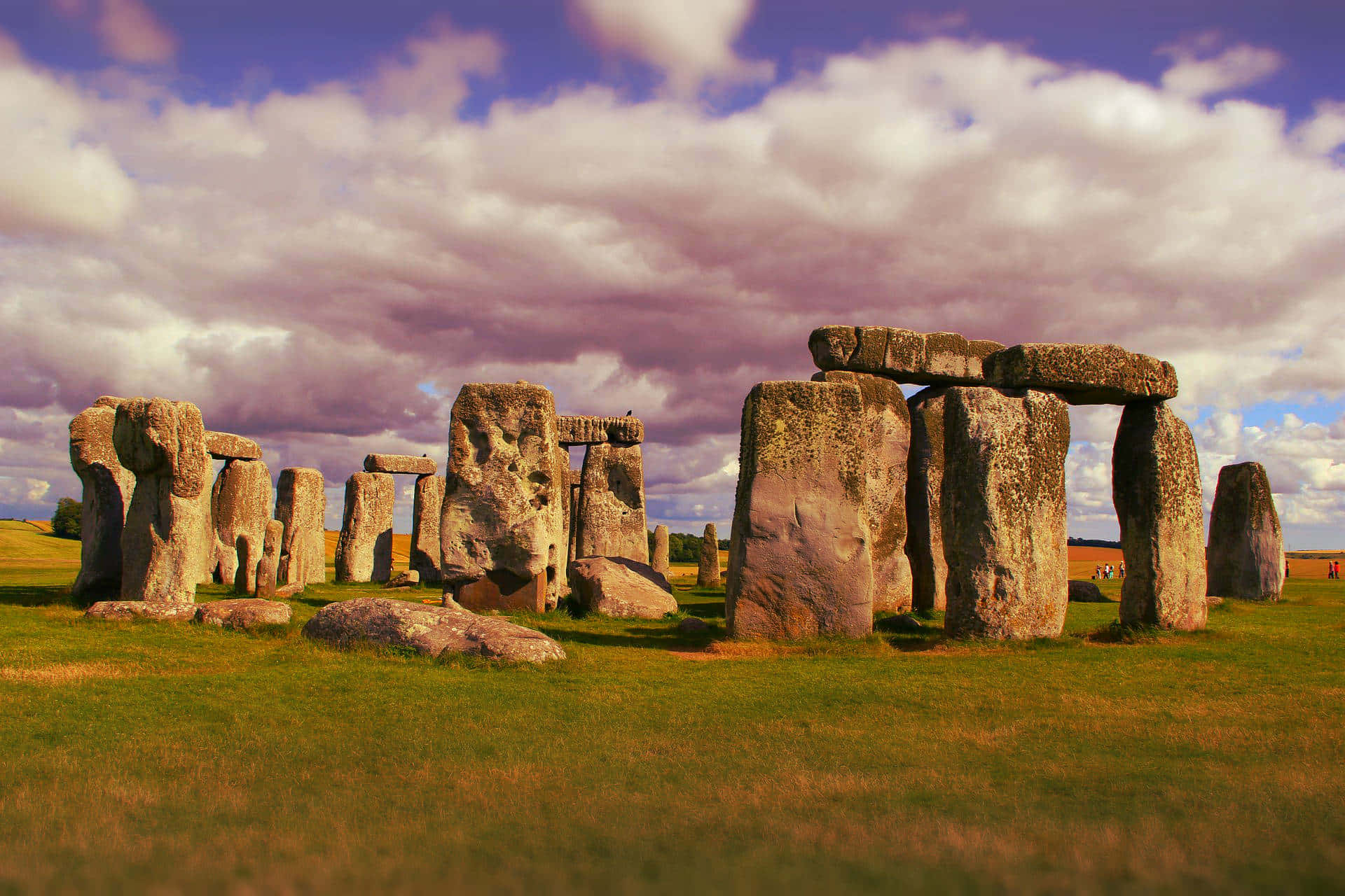 Mysterious Stonehenge In England Background