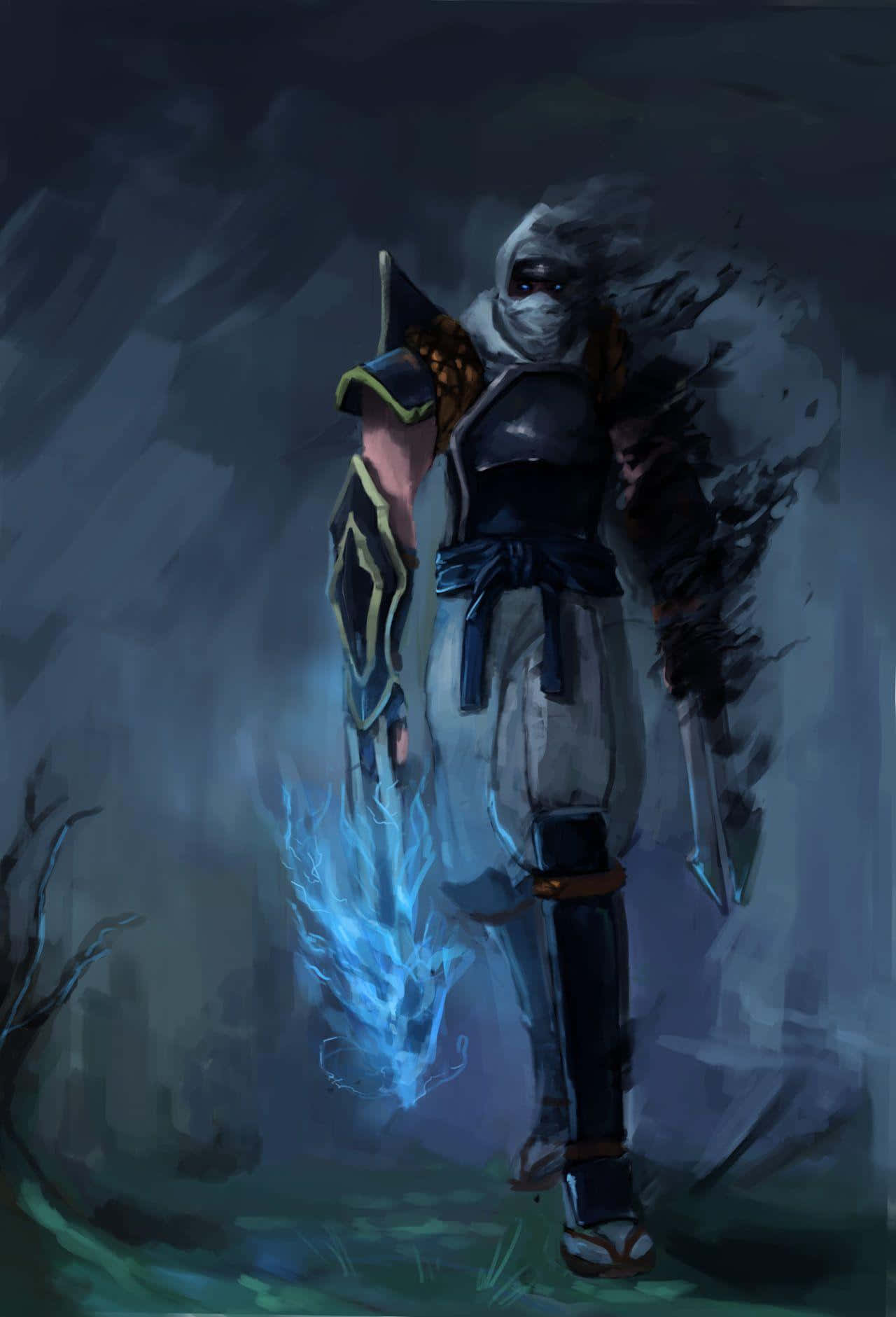 Mysterious_ Warrior_with_ Ethereal_ Blade Background