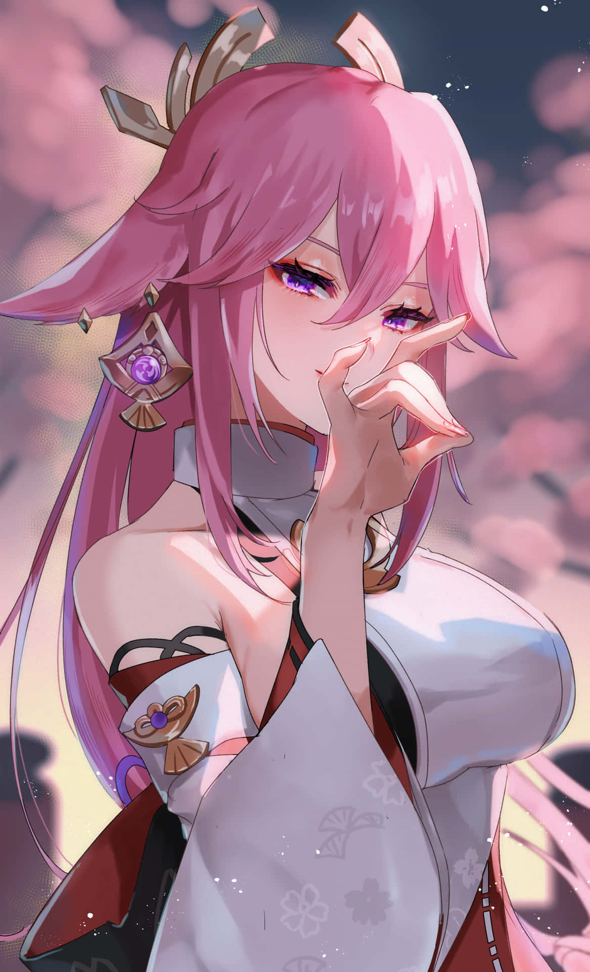 Mysteriously Enchanting - Yae Miko Pfp Background