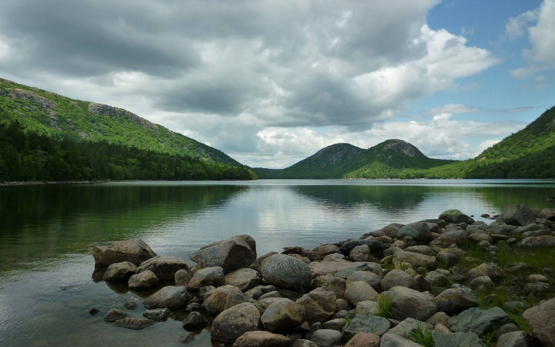 Mystic Beauty Of Acadia National Park Under Dark Clouds