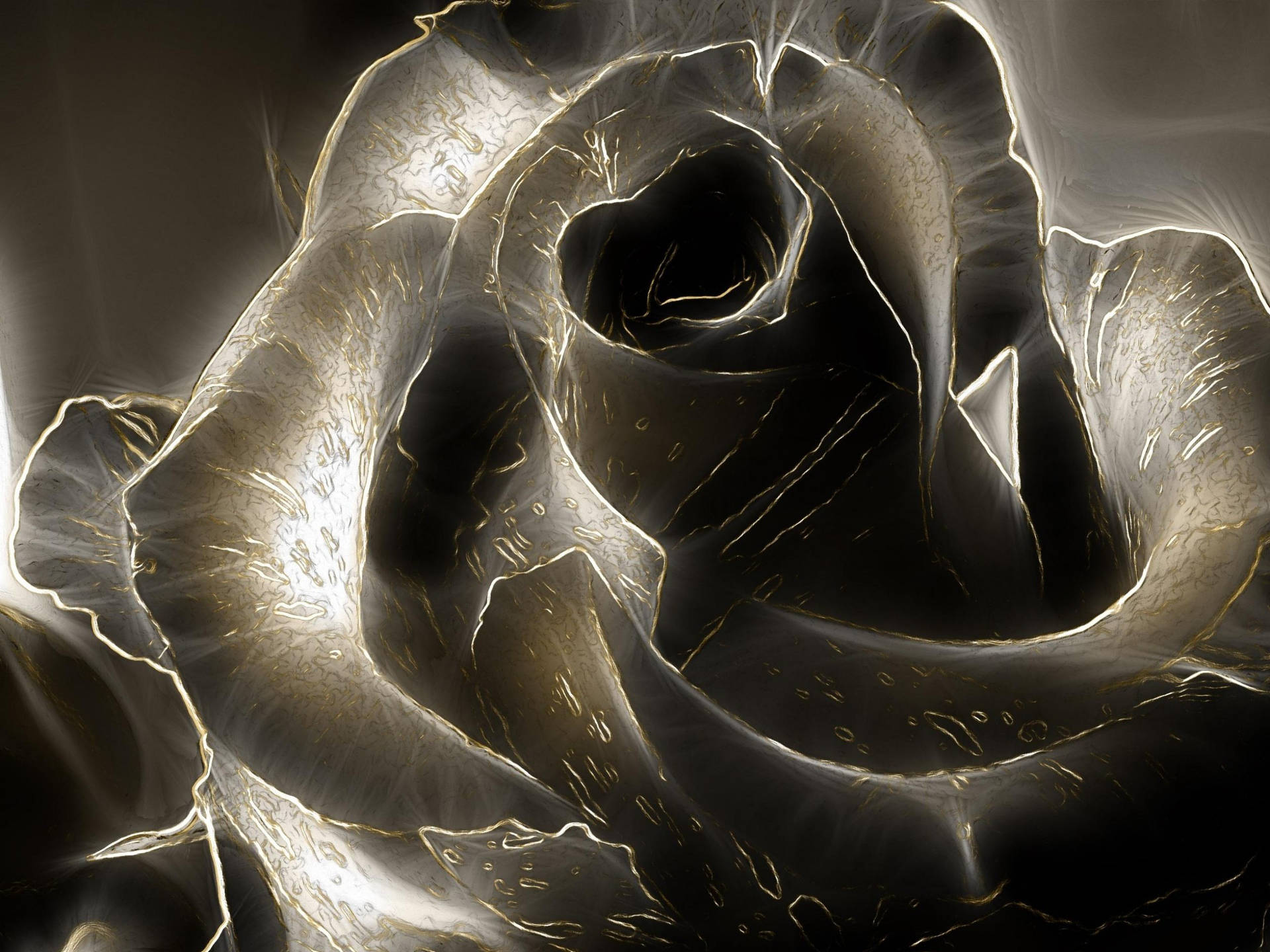 Mystic Black Rose In Full Bloom