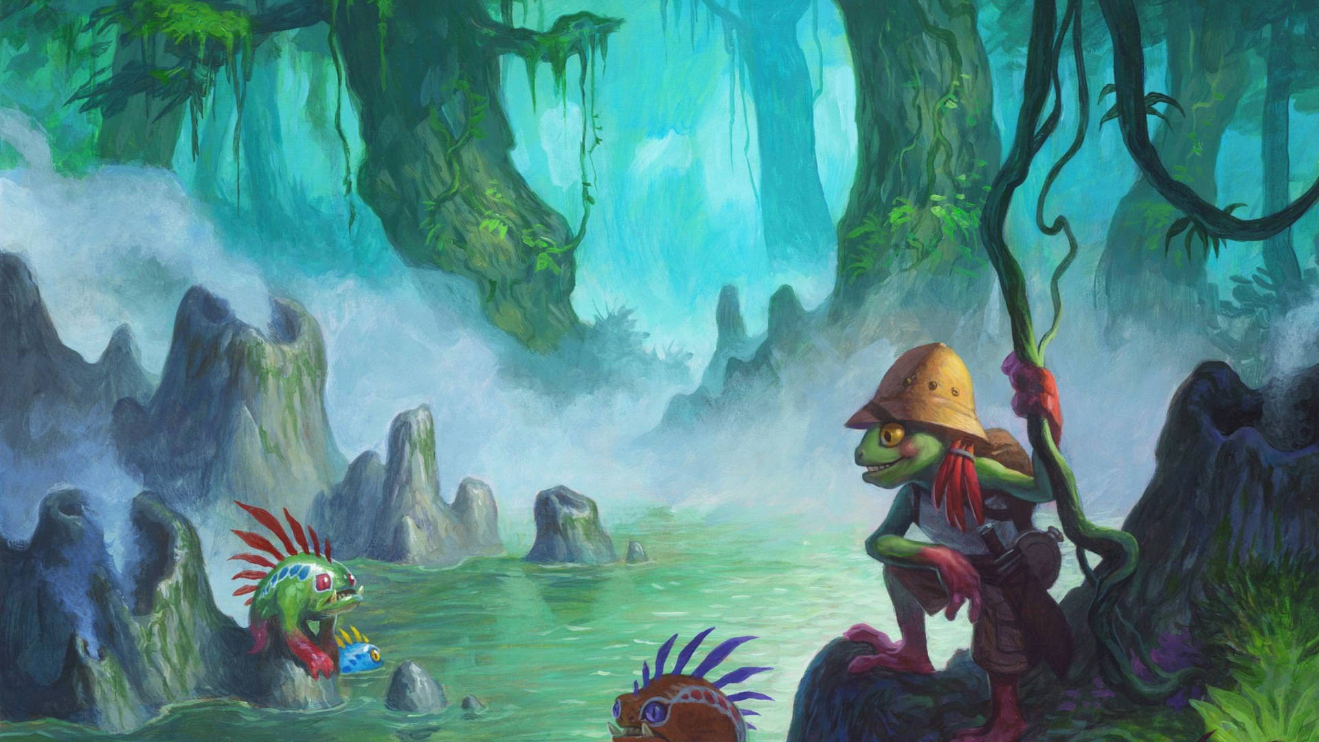 Mystic Forest Hearthstone 2560 X 1440 Background