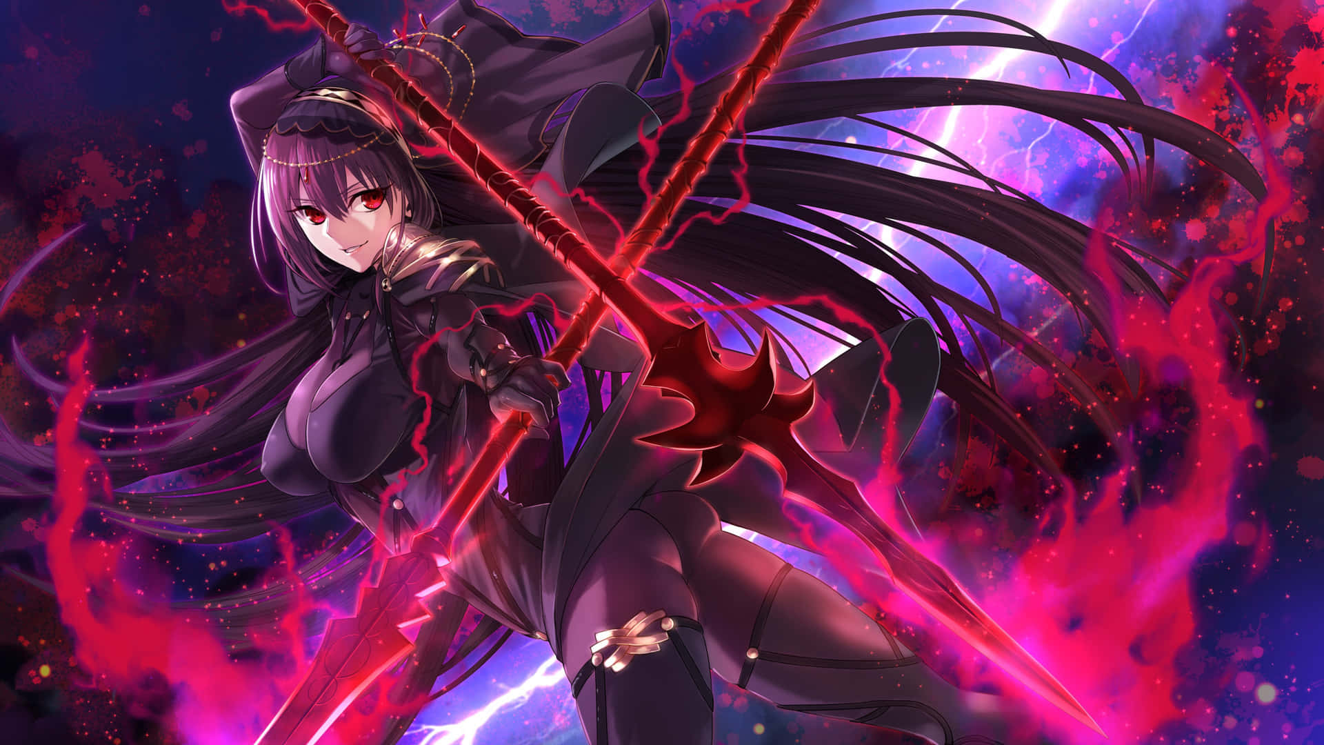 Mystic Shadow Anime Girl2560x1440 Background