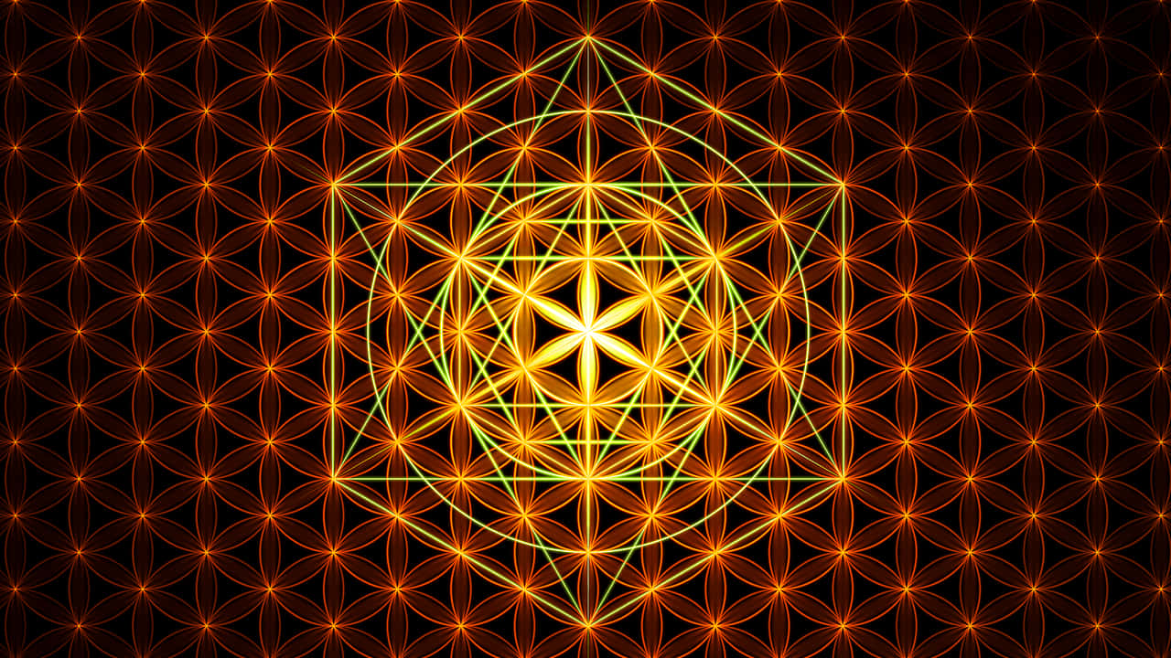 Mystical Beauty Of The Flower Of Life Background