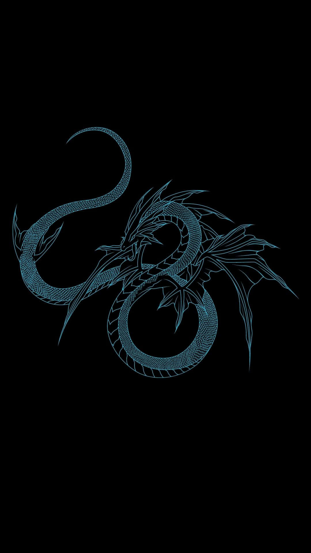 Mystical Blue Dragon - An Enchanting Force Background