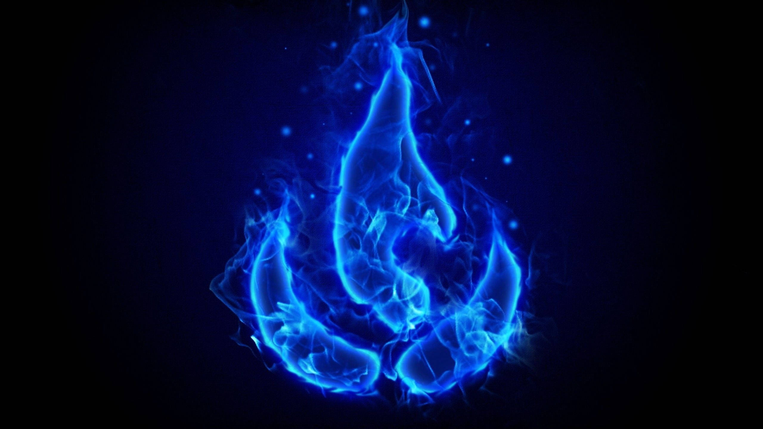 Mystical Blue Fire Avatar Background