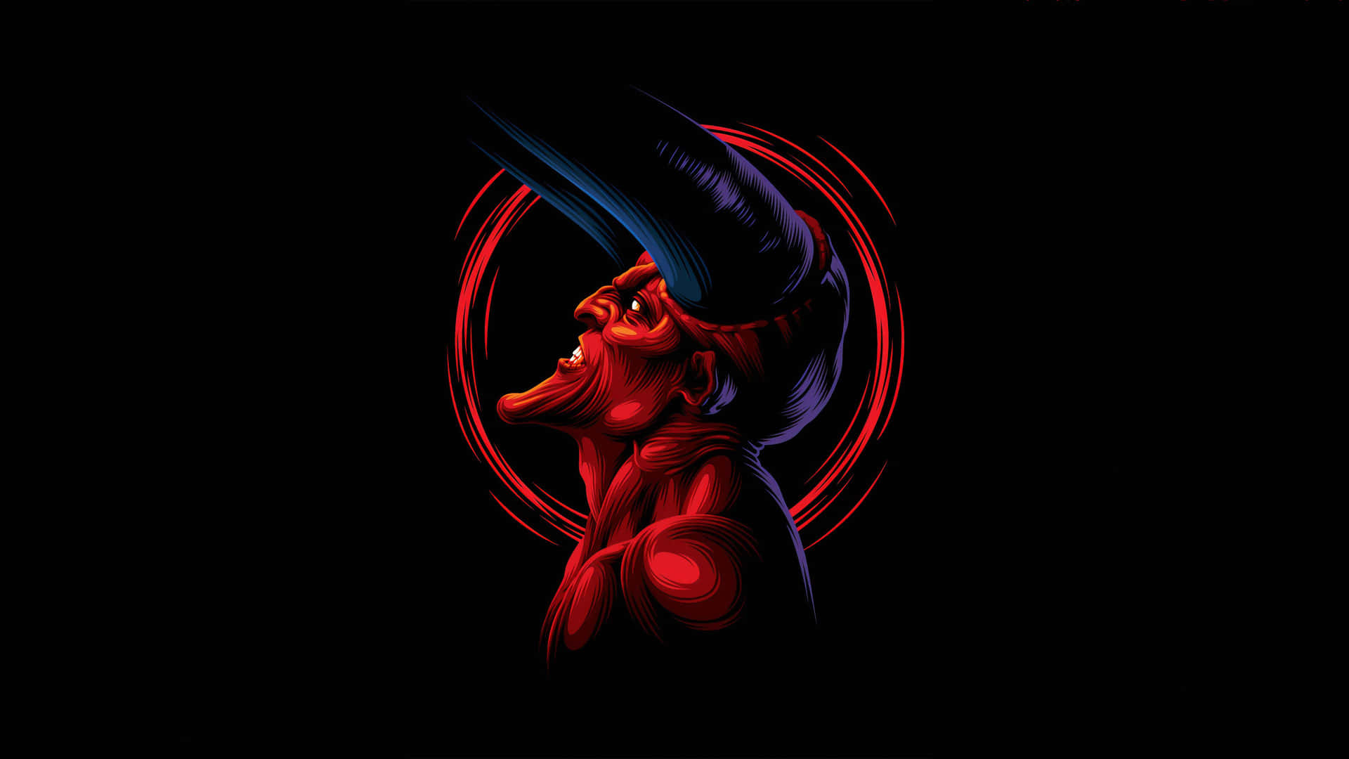 Mystical Cool Demon Unleashed Background