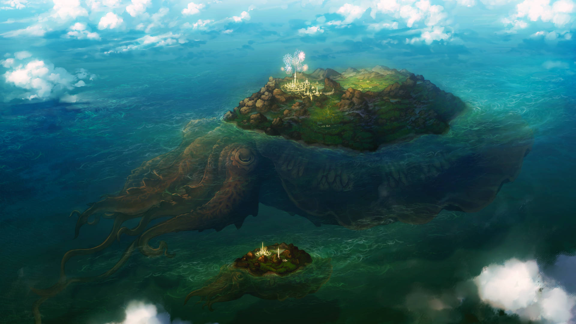 Mystical Creature Fantasy Island Background
