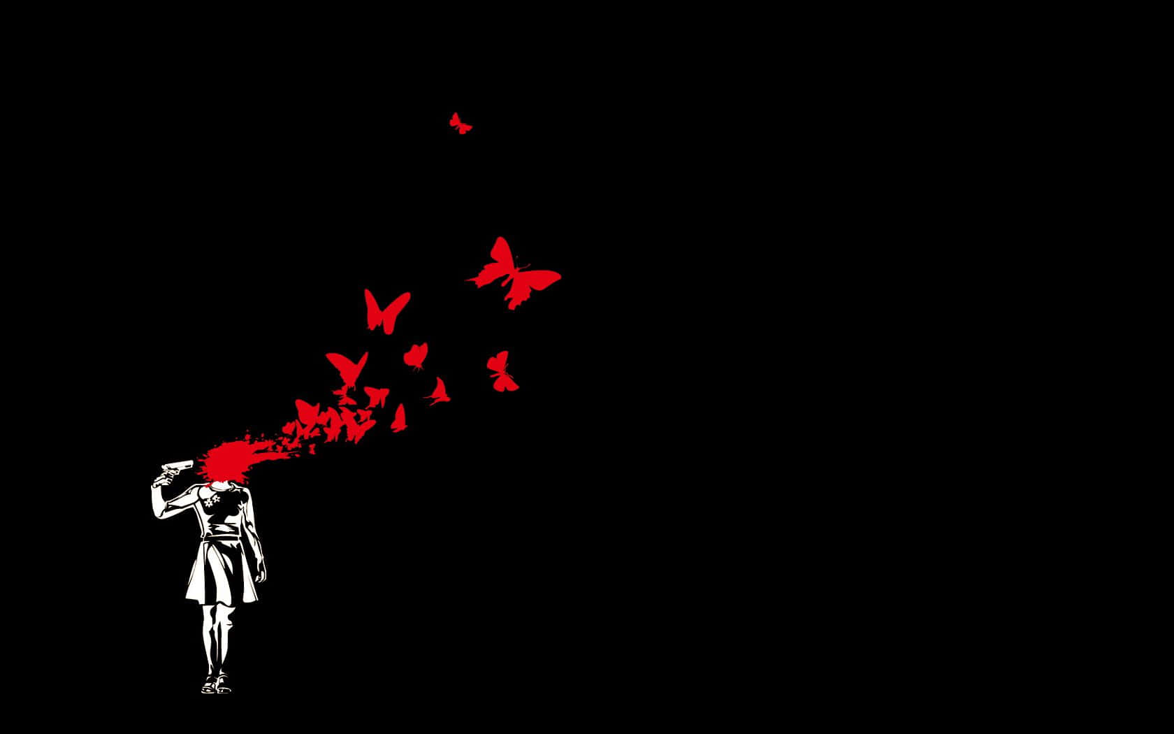 Mystical Dark Butterfly Background
