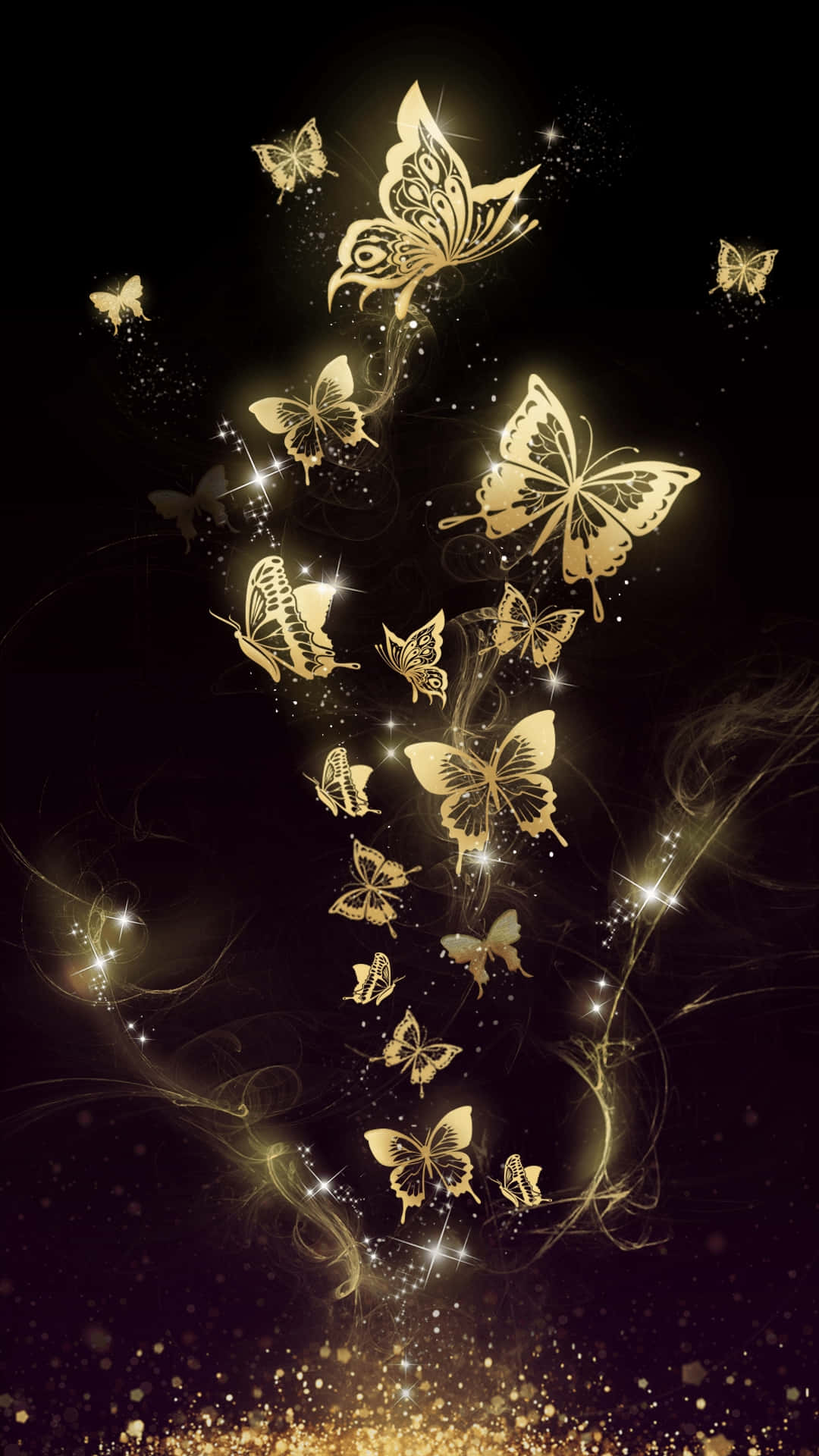 Mystical Dark Butterfly Background