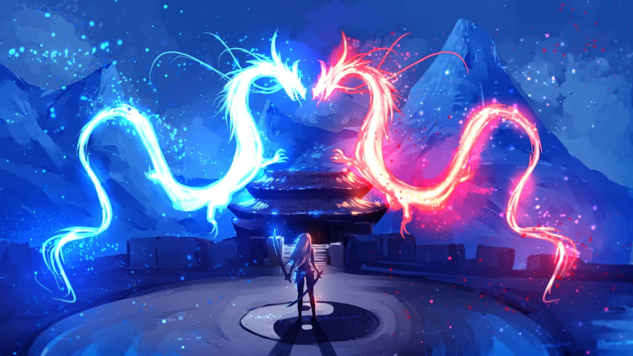 Mystical Dragon Aura Summoning Background