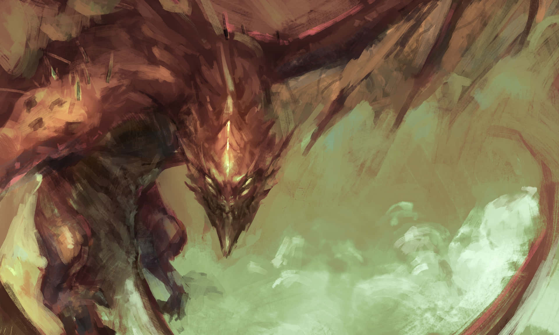 Mystical Dragon Awakens Background