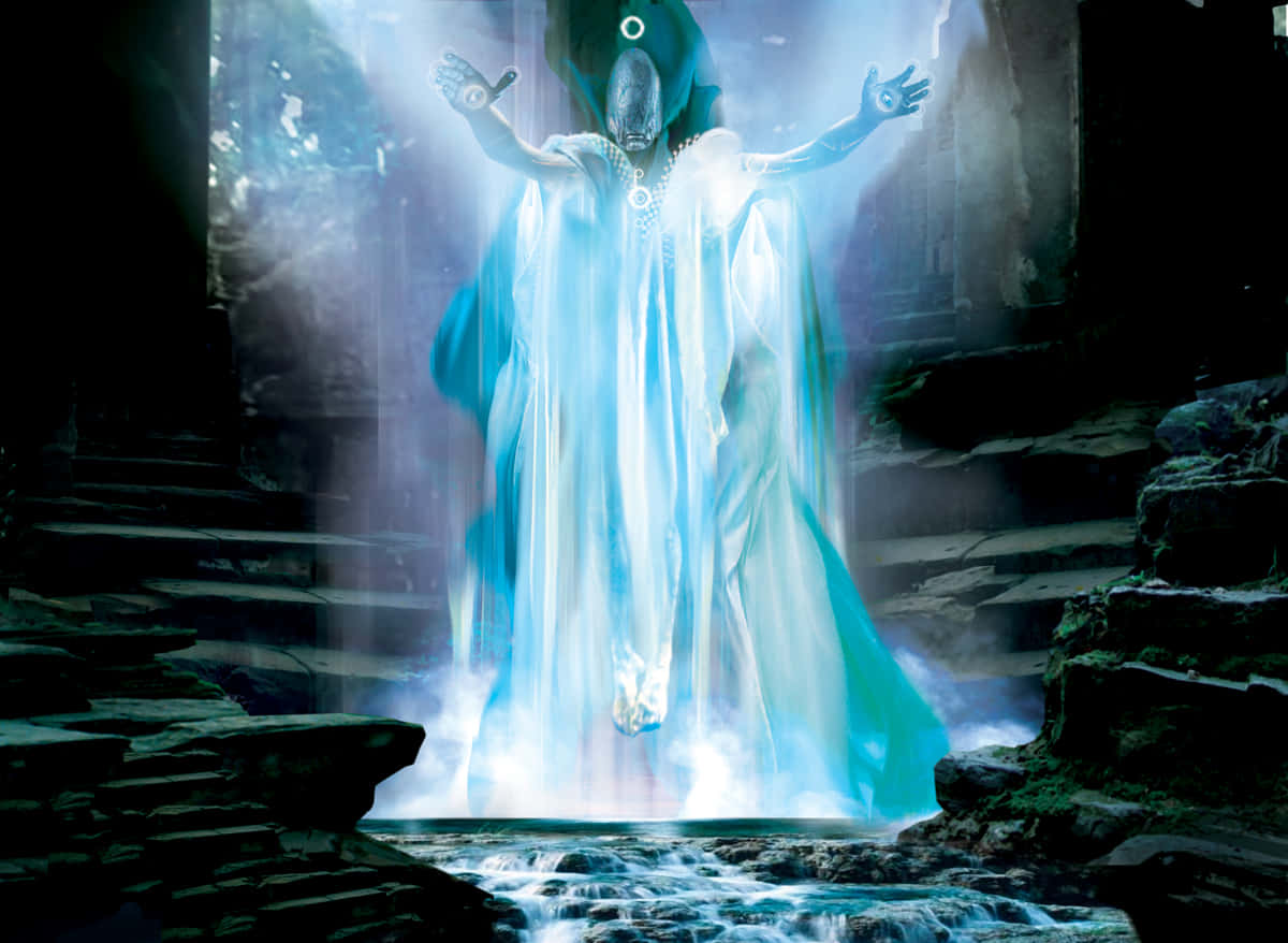 Mystical Encounter With Primordial Entity Background