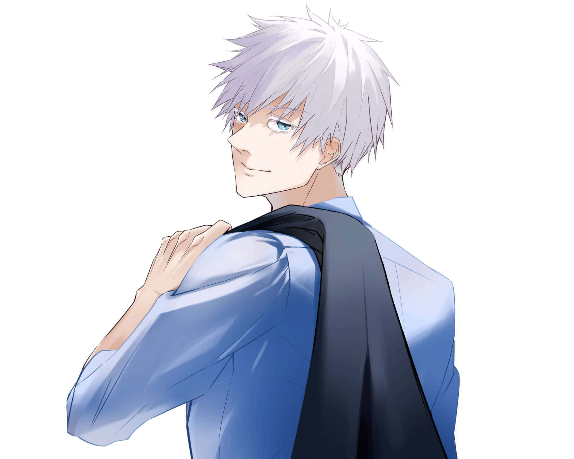 Mystical Gaze - Over-shoulder View Of Gojo Satoru Background