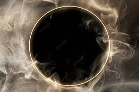 Mystical Glowing Circle On Dark Background Background