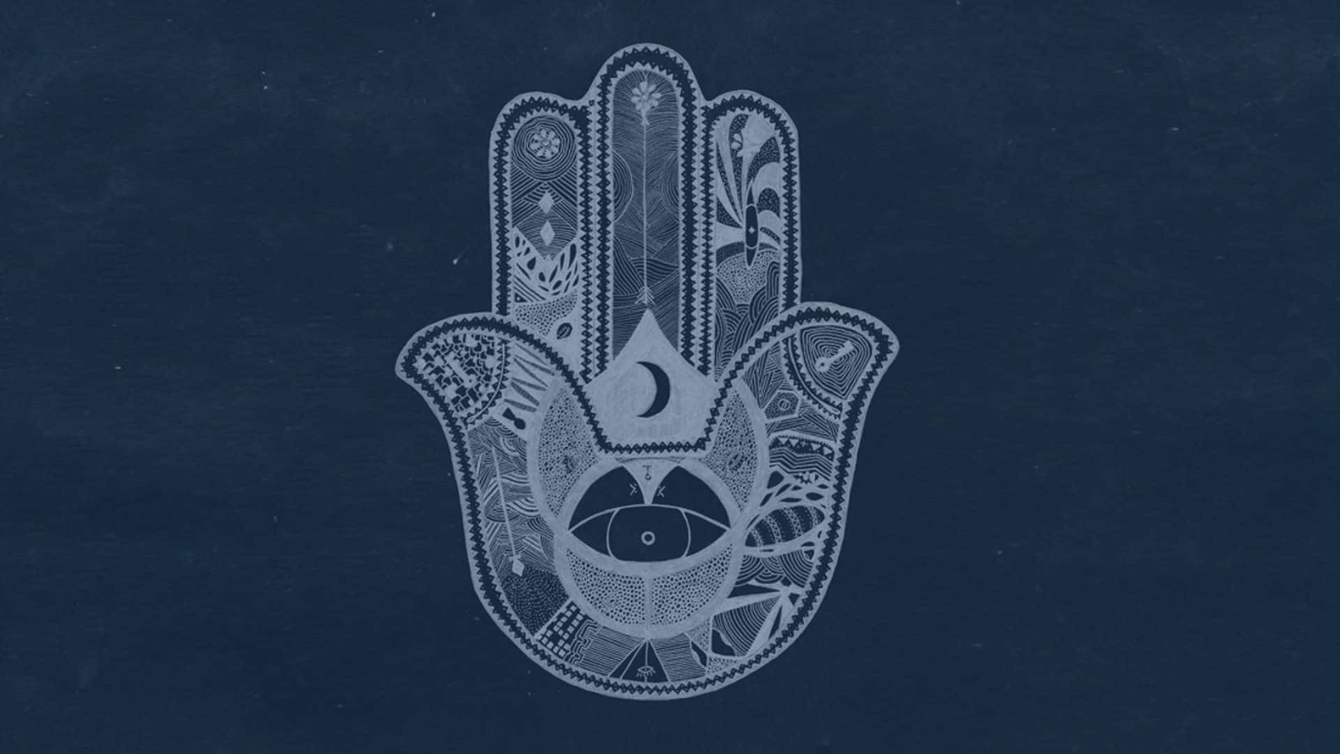 Mystical Hamsa Hand Amulet Background