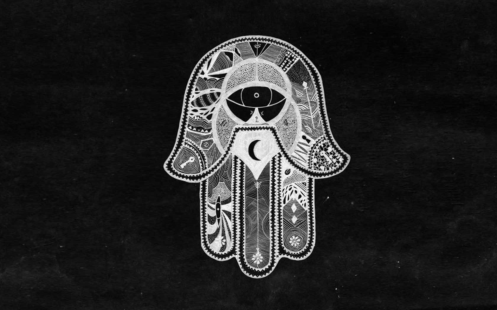 Mystical Hamsa Hand Wallpaper Background