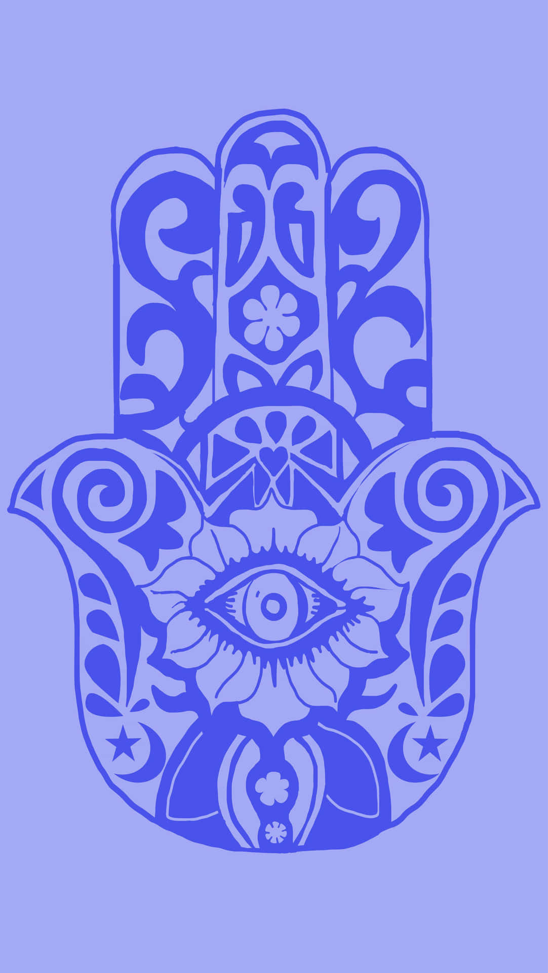 Mystical Hamsa On A Galaxy Background Background