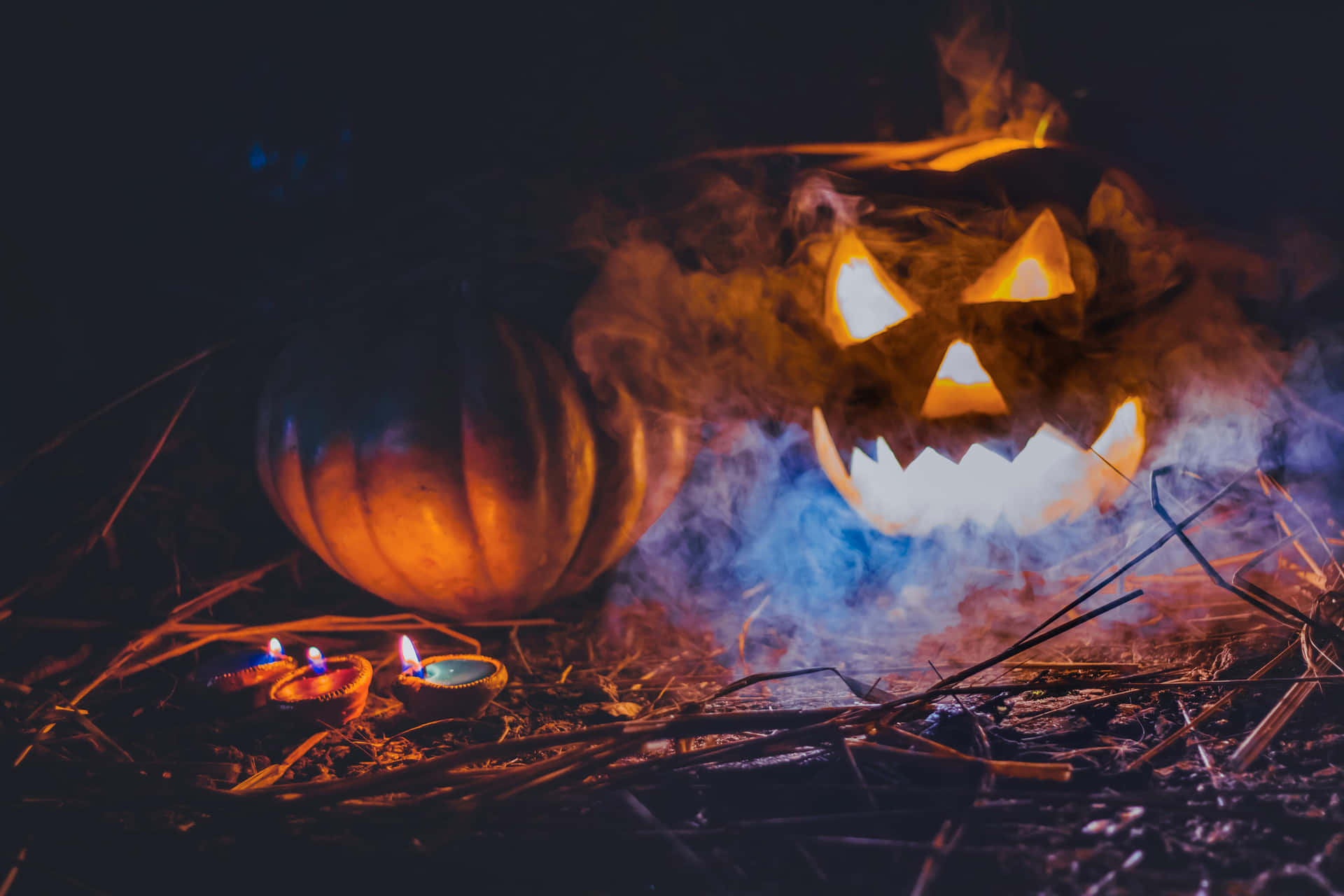 Mystical_ Jack_ O_ Lantern_ Night Background