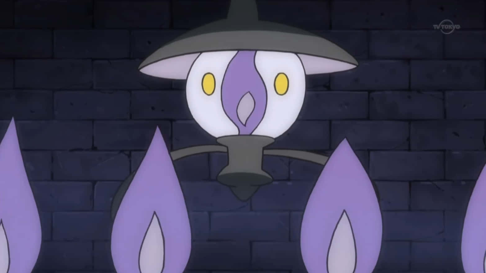 Mystical Lampent In Dark Night Background