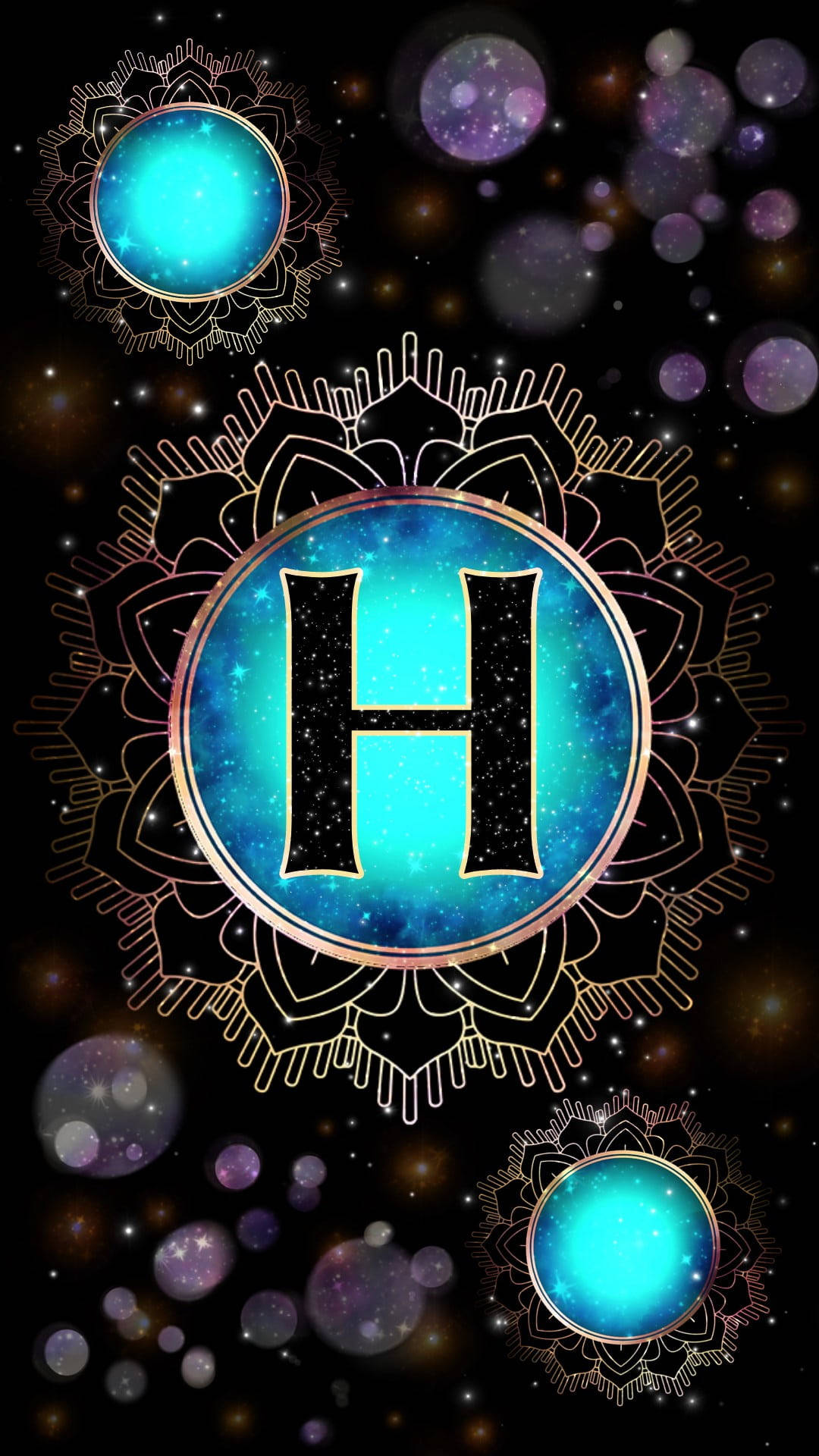 Mystical Mandala Letter H