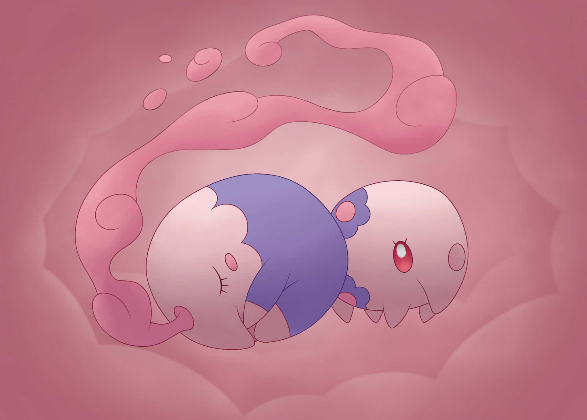 Mystical Musharna And Munna Drifting In Dream Clouds Background