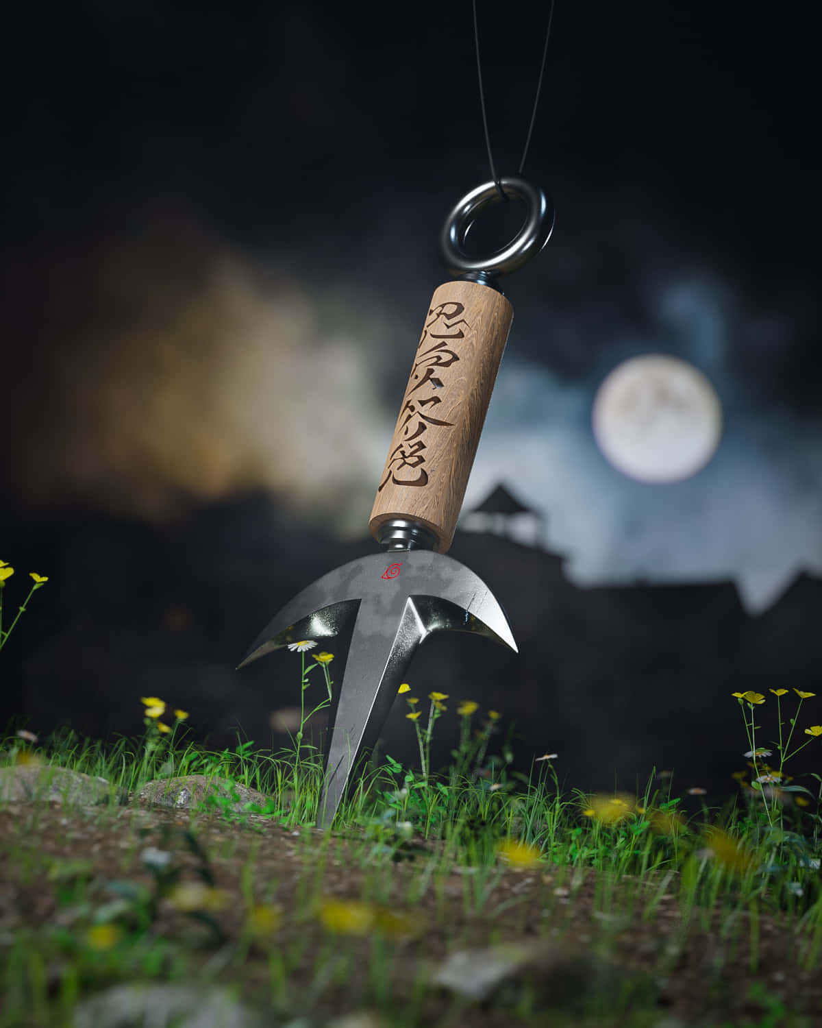 Mystical Ninja Kunai Night Scene Background