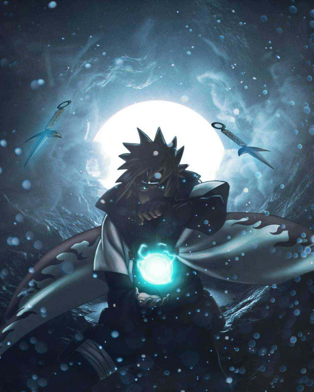 Mystical_ Ninja_with_ Chakra_ Kunai Background