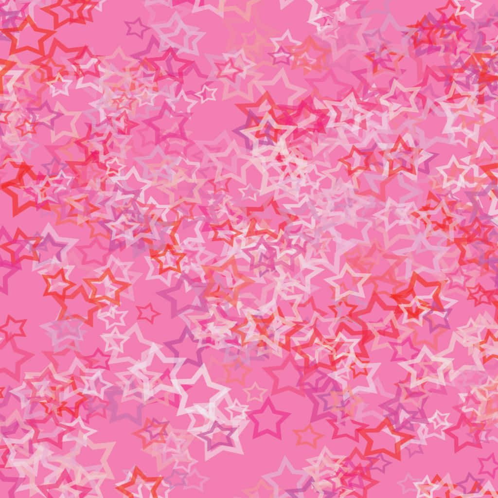 Mystical Pink Starry Night Background
