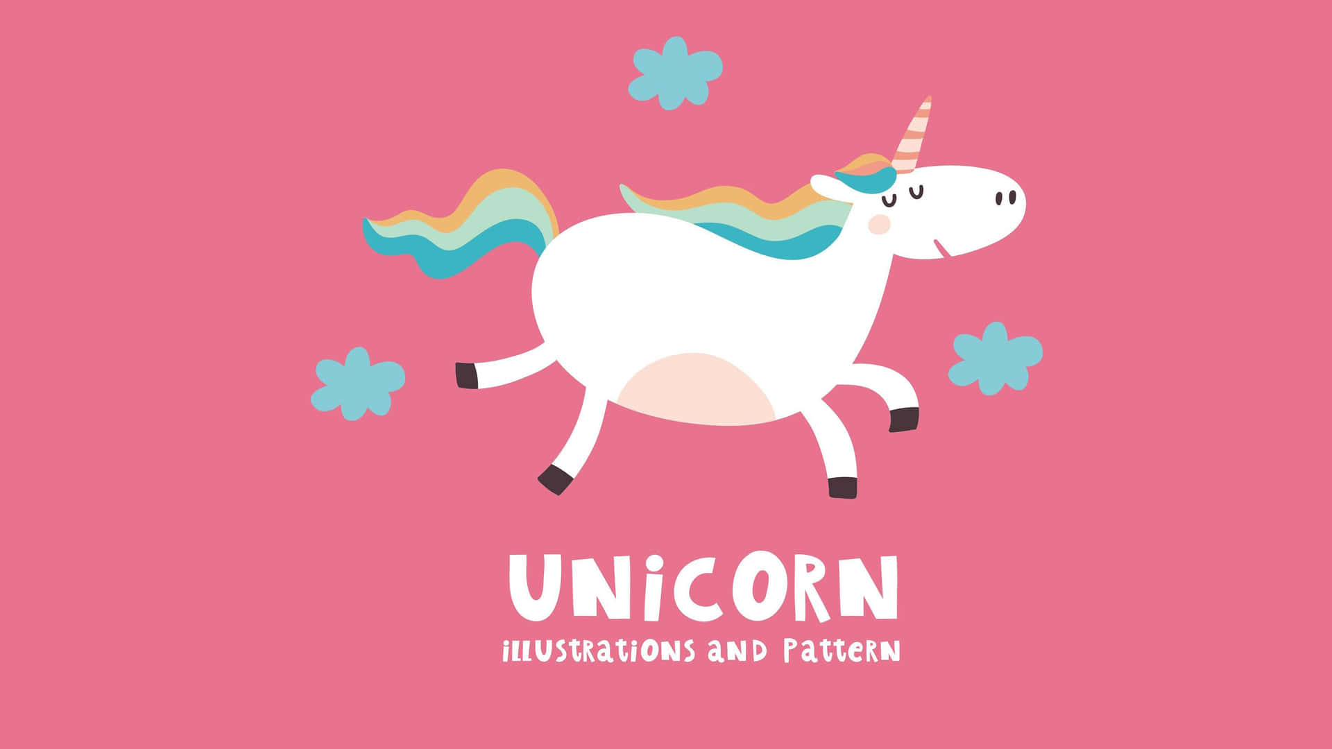 Mystical Pink Unicorn Background