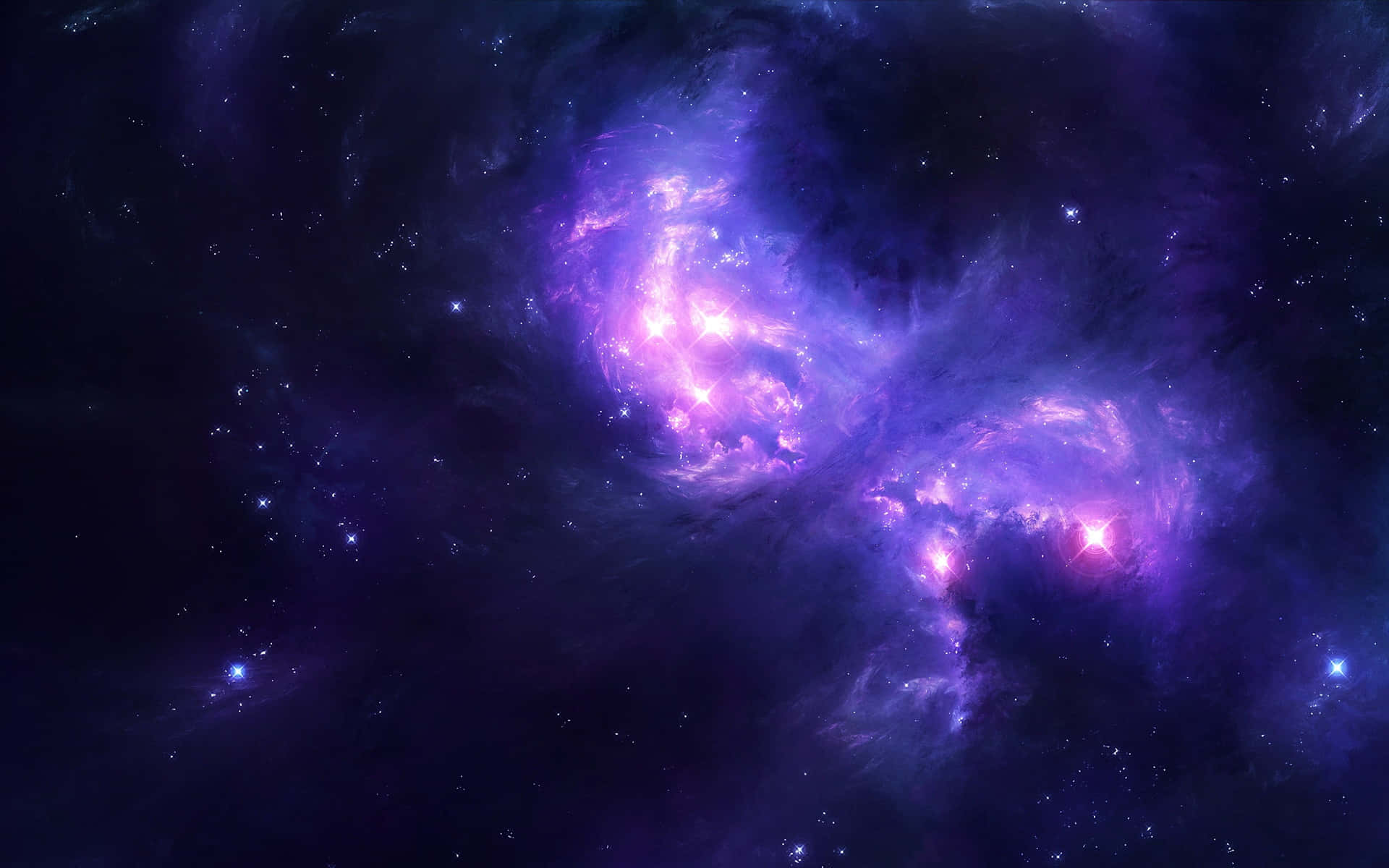 Mystical Purple Nebula Space Background